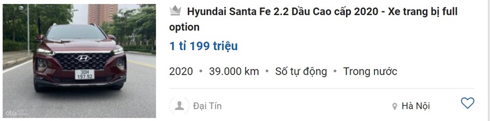 Hyundai Santa Fe cũ