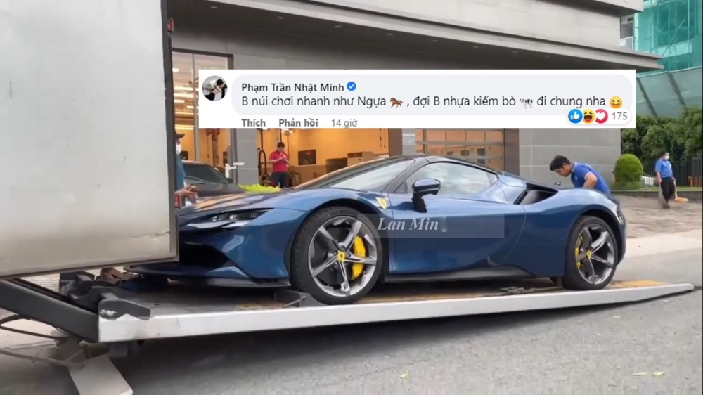 Thấy Cường Đô-la tậu Ferrari SF90 Spider, Minh Nhựa liền ráp kèo sẽ sớm mua siêu xe đi cùng