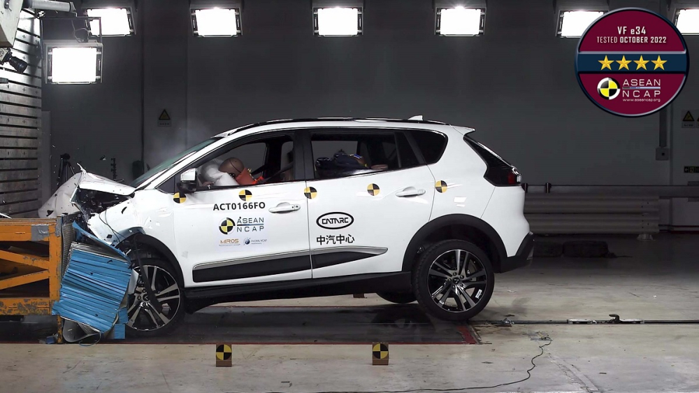 Ô tô điện VinFast VF e34 được ASEAN NCAP đánh giá an toàn 4 sao