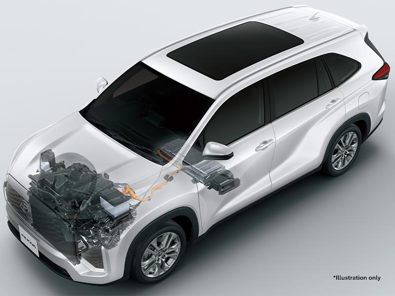 Hình minh họa của hệ truyền động hybrid mới dành cho Toyota Innova 2023