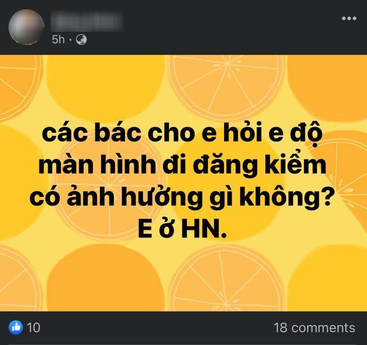 Một chủ xe lên tiếng thắc mắc về việc lắp thêm màn hình có đăng kiểm được không