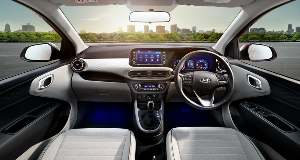 Nội thất 2 tông màu của Hyundai Grand i10 2023