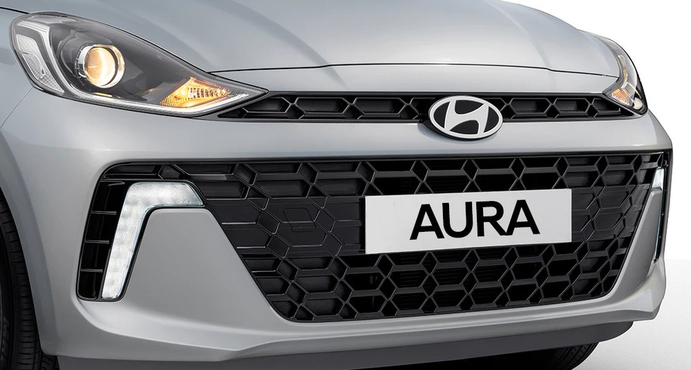 Cận cảnh đầu xe của Hyundai Aura 2023 
