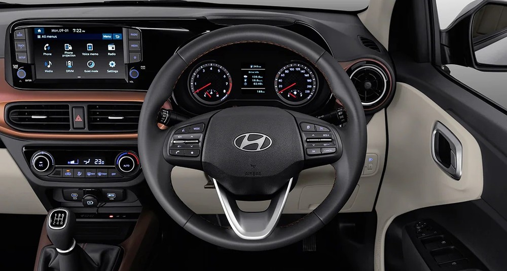 Vô lăng của Hyundai Aura 2023 