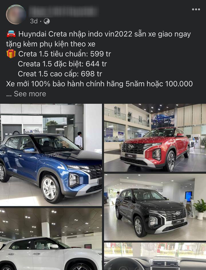 Một đại lý báo giá ưu đãi trong tháng 2/2023 cho Hyundai Creta Một đại lý báo giá ưu đãi trong tháng 2/2023 cho Hyundai Creta