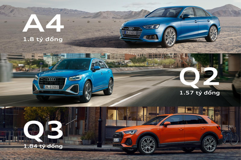 Audi Việt Nam ưu đãi giá cho xe xăng, tặng sạc cho ô tô điện Audi Việt Nam ưu đãi giá cho xe xăng, tặng sạc cho ô tô điện