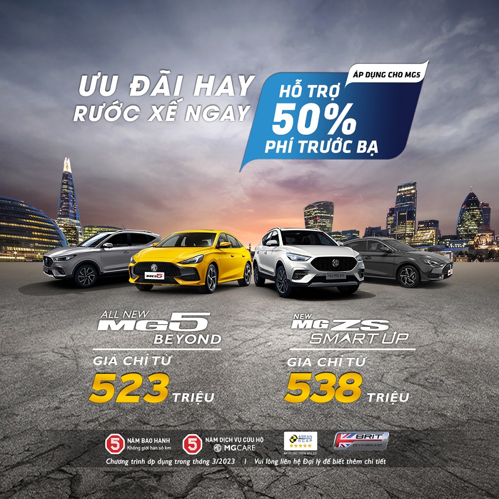 MG5 được ưu đãi 50% lệ phí trước bạ, người mua tiết kiệm đến 35 triệu đồng