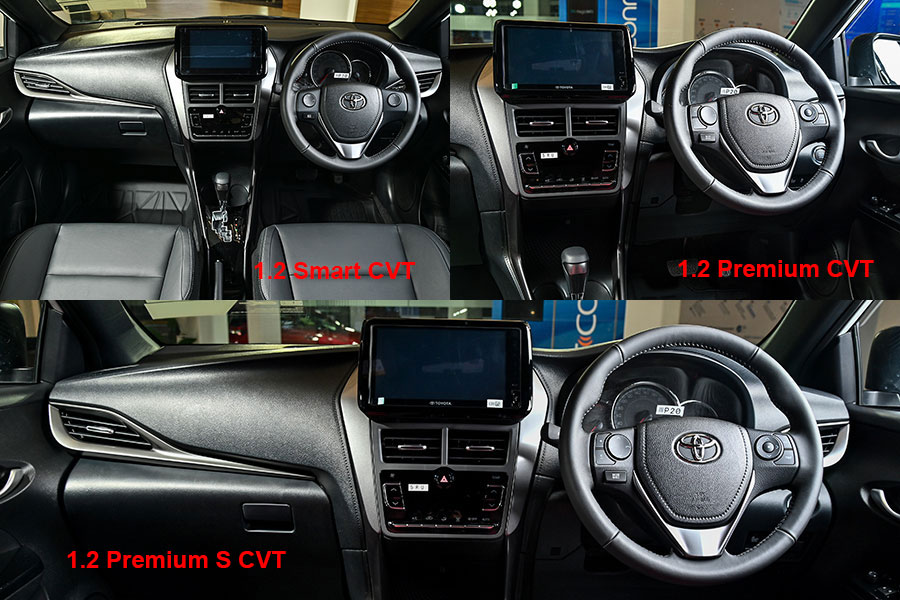 Nội thất của 3 phiên bản Smart, Premium và Premium S của Toyota Yaris 2023