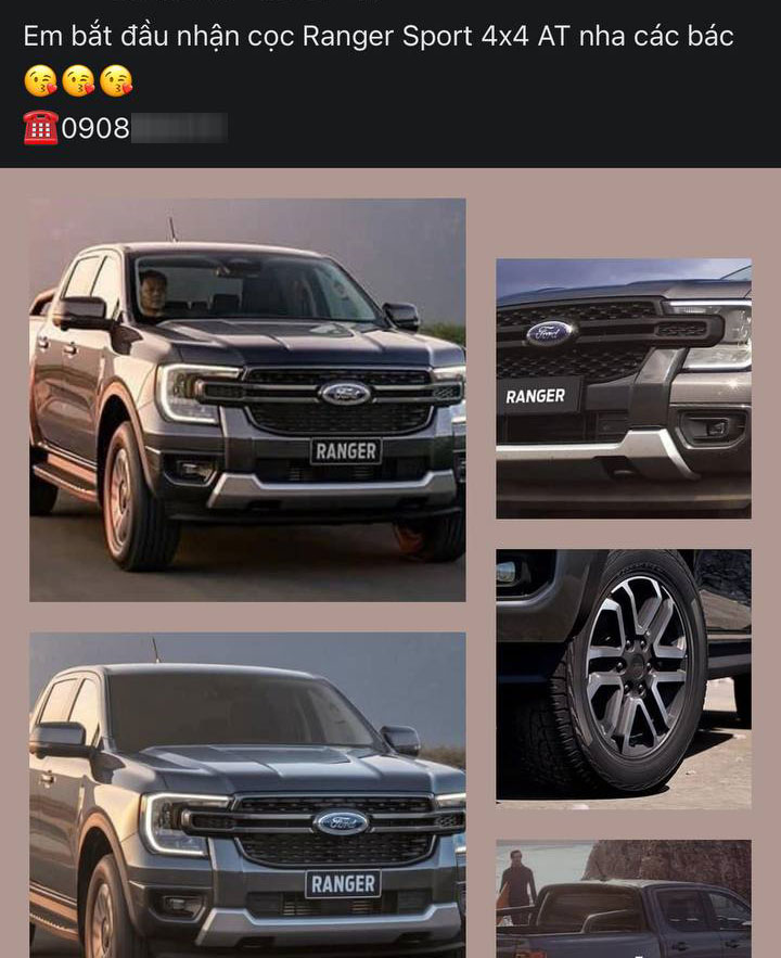 Đại lý nhận cọc cho Ford Ranger Sport 2023 tại Việt Nam