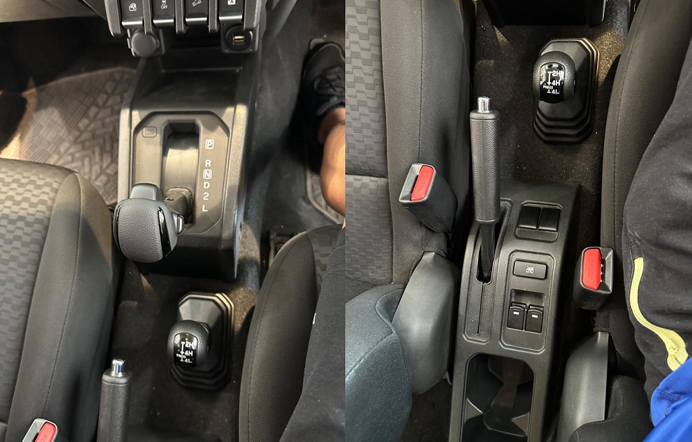 Cần số và phanh tay chỉnh cơ của Suzuki Jimny 5 cửa