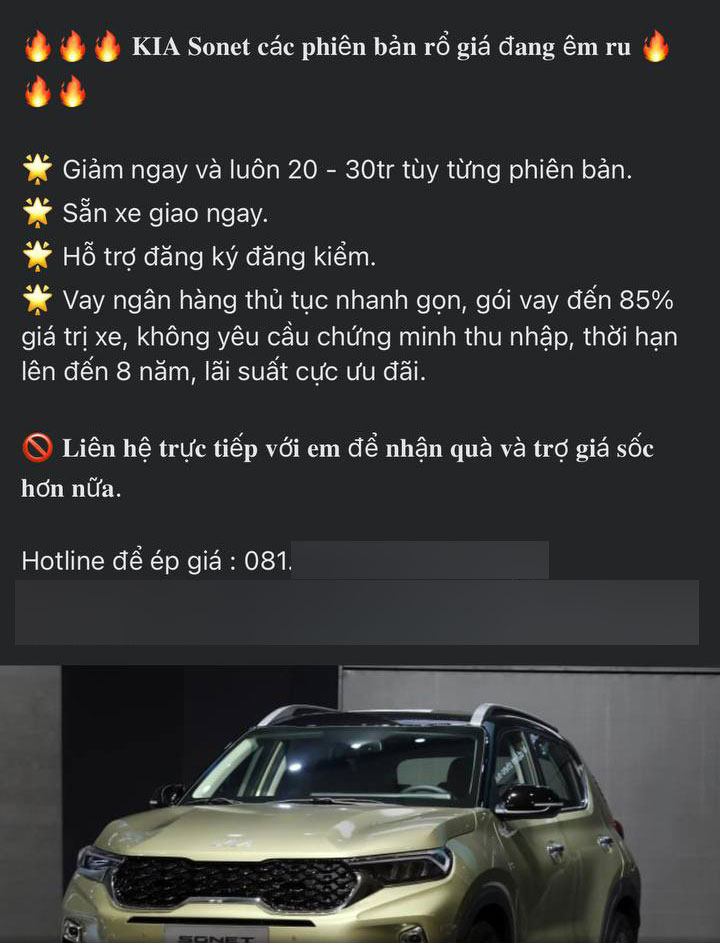 Phần lớn các đại lý đều ưu đãi nhẹ, từ 20 - 30 triệu đồng, cho Kia Sonet Phần lớn các đại lý đều ưu đãi nhẹ, từ 20 - 30 triệu đồng, cho Kia Sonet