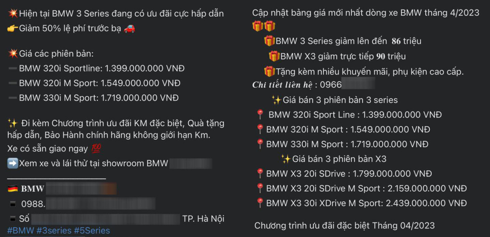 Trước thời điểm phiên bản mới ra mắt, BMW 3-Series được ưu đãi gần 90 triệu đồng