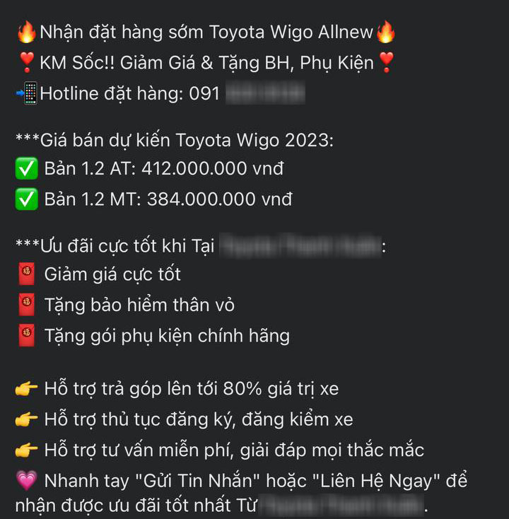 Toyota Wigo 2023 lộ giá dự kiến trước khi ra mắt Việt Nam vào tuần sau, khởi điểm từ 384 triệu đồng Toyota Wigo 2023 lộ giá dự kiến trước khi ra mắt Việt Nam vào tuần sau, khởi điểm từ 384 triệu đồng