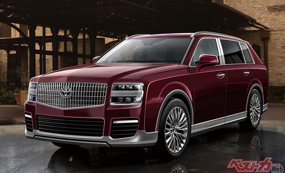 Hình ảnh phác họa Toyota Century SUV của tờ Bestcarweb với màu sơn đỏ nâu Maroon Hình ảnh phác họa Toyota Century SUV của tờ Bestcarweb với màu sơn đỏ nâu Maroon