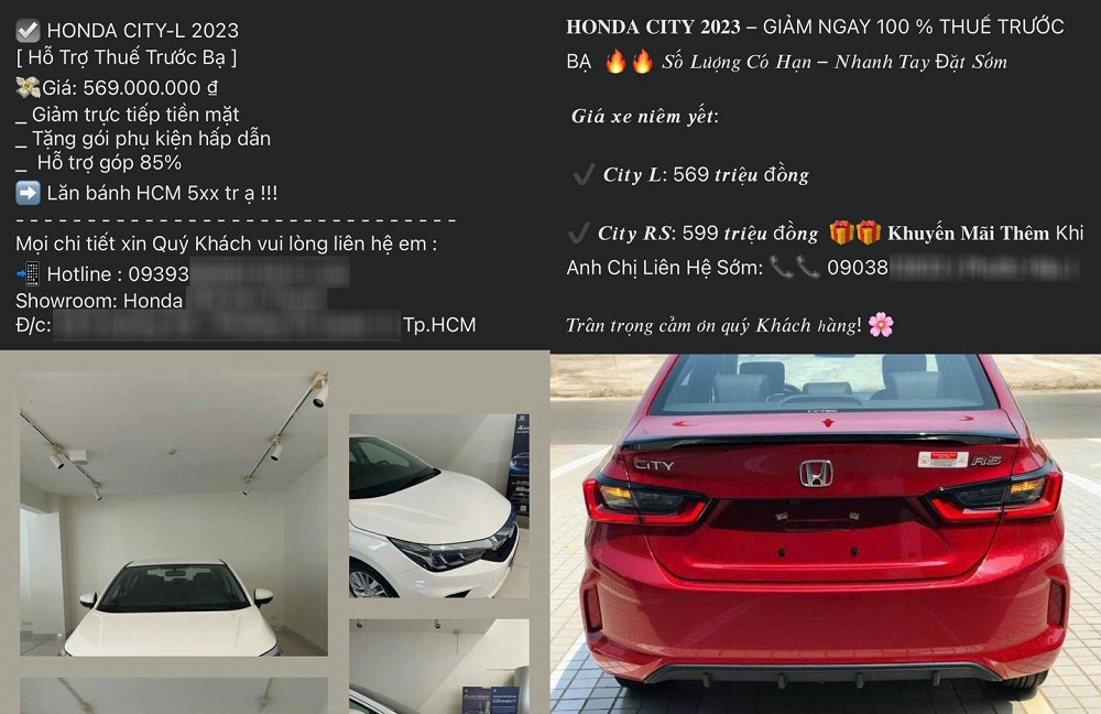Trước khi ra mắt phiên bản mới, Honda City được đại lý ưu đãi 100% lệ phí trước bạ để đẩy hàng tồn Trước khi ra mắt phiên bản mới, Honda City được đại lý ưu đãi 100% lệ phí trước bạ để đẩy hàng tồn