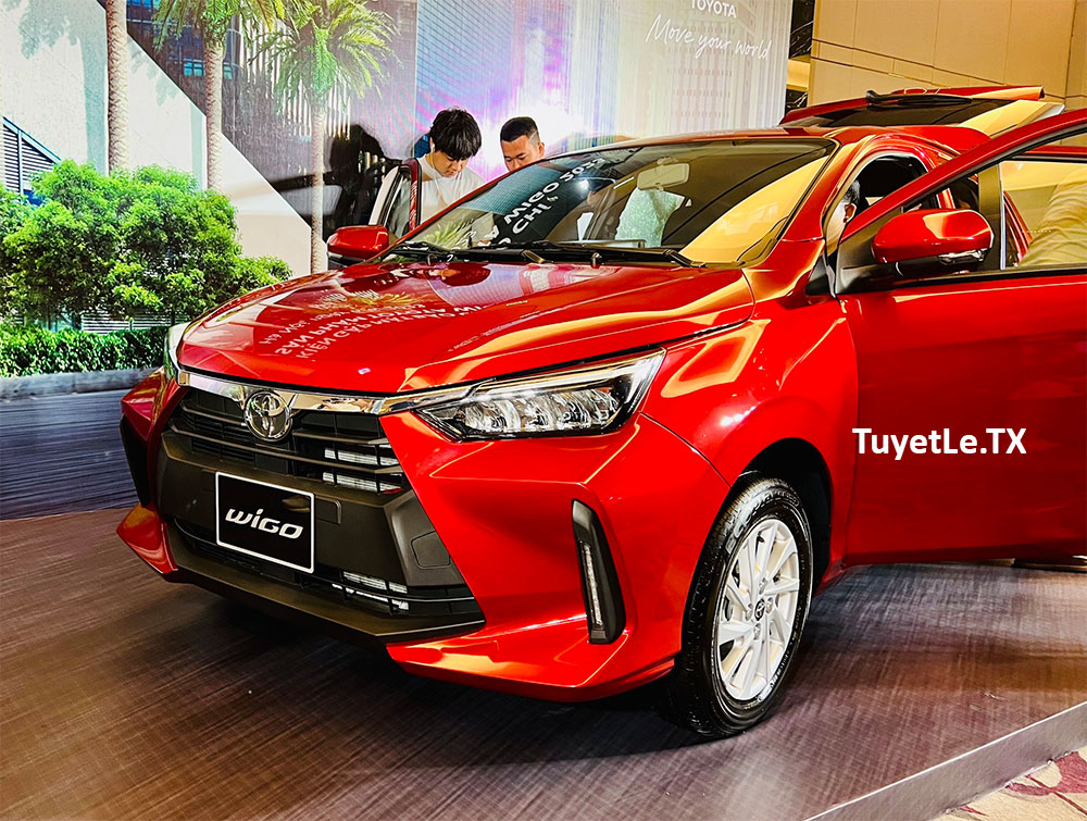 Toyota Wigo 2023 sở hữu thiết kế đầu xe mới và đèn pha LED
