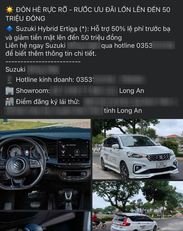 Suzuki Ertiga Hybrid được ưu đãi 50% lệ phí trước bạ Suzuki Ertiga Hybrid được ưu đãi 50% lệ phí trước bạ