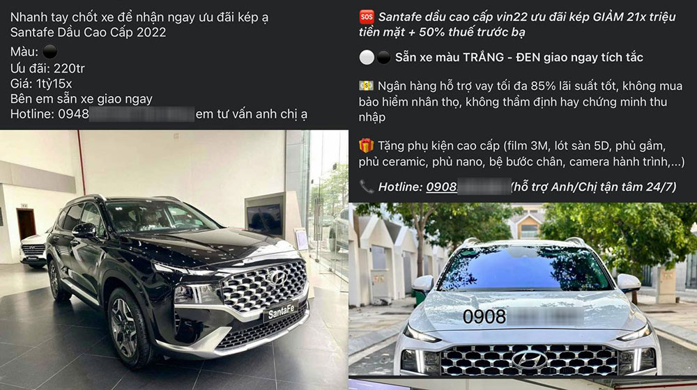 Giá Hyundai Santa Fe lập đáy mới, giảm đến 220 triệu đồng tại đại lý