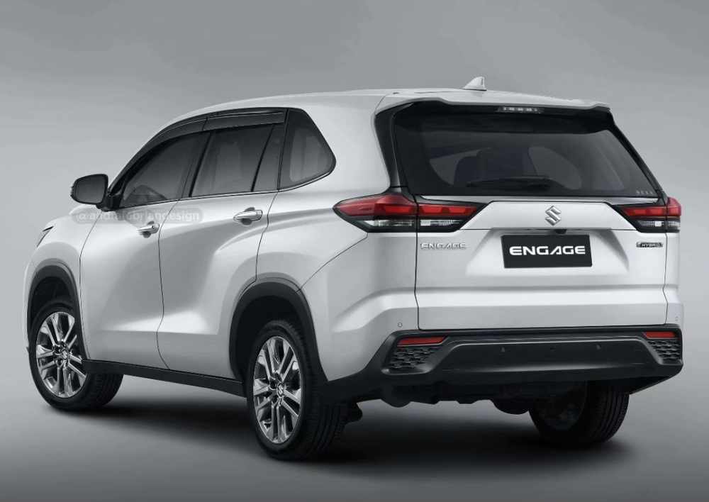 Hình ảnh phác họa khu vực phía sau của Suzuki Engage 