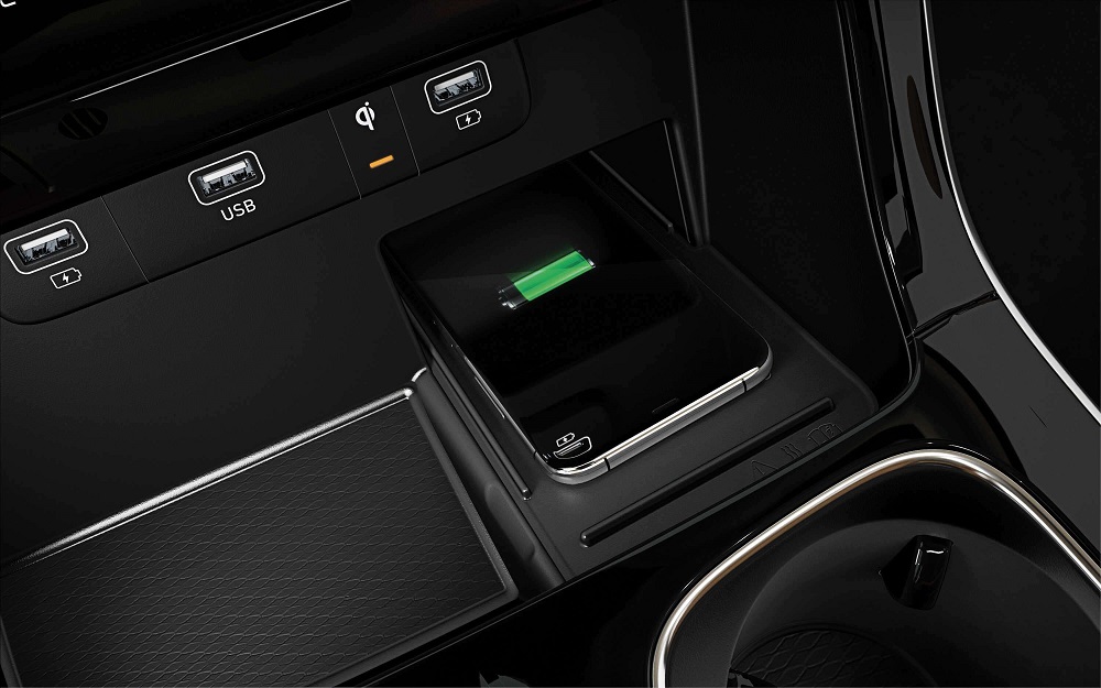 Sạc điện thoại không dây của Kia Carnival Sạc điện thoại không dây của Kia Carnival