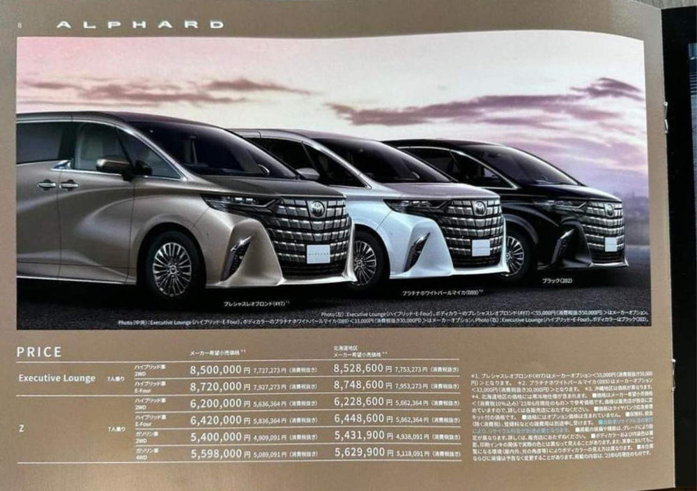 Chuyên cơ mặt đất Toyota Alphard 2023 rò rỉ giá bán và trang bị trước thời điểm ra mắt