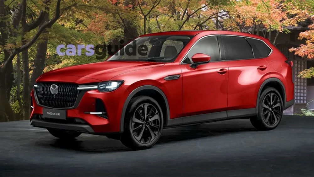 Hình ảnh phác họa thiết kế của Mazda CX-80