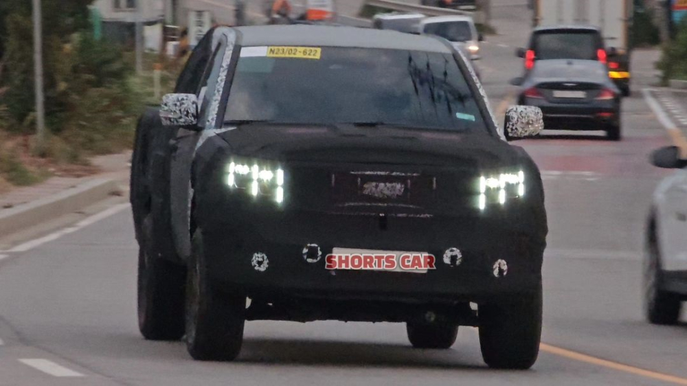 Xe bán tải Kia Tasman bị bắt gặp trên đường phố Hàn Quốc