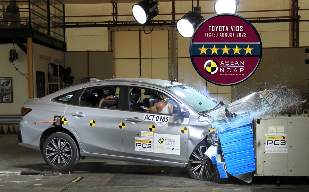 Sau bê bối gian lận thử nghiệm an toàn, Toyota Vios 2023 được ASEAN NCAP đánh giá 5 sao