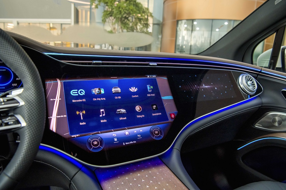 Màn hình giải trí của Mercedes-Benz EQS SUV Màn hình giải trí của Mercedes-Benz EQS SUV