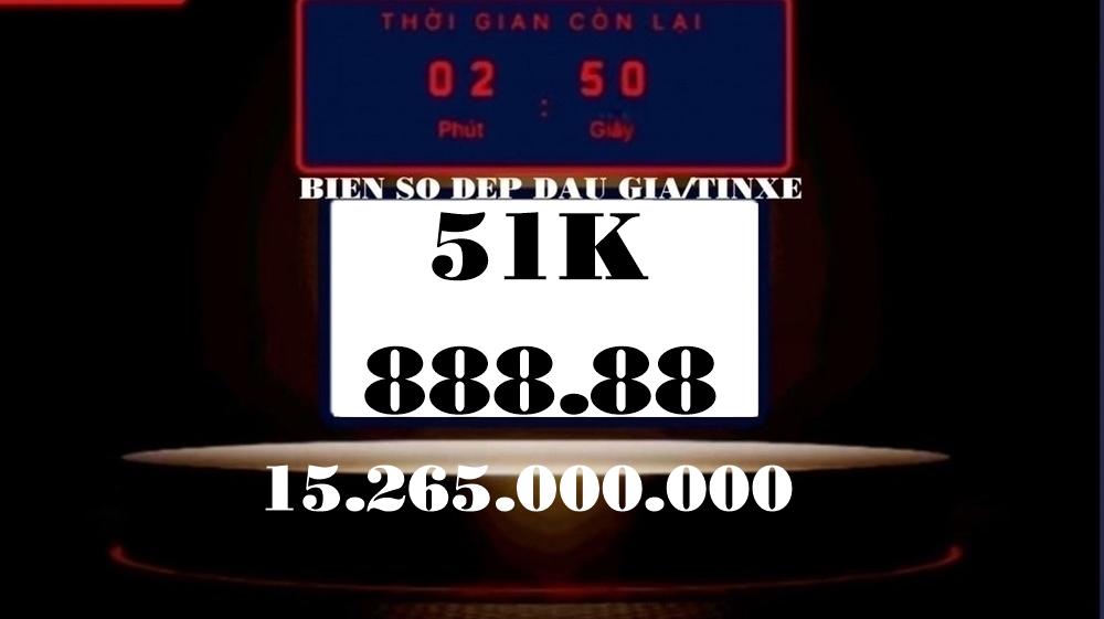 Siêu biển 51K-888.88 được mang ra đấu giá lại, trúng đấu giá hơn 15 tỷ đồng, bằng giá xe Lamborghini Urus S
