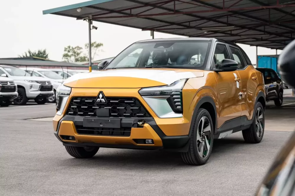 Chiếc Mitsubishi Xforce màu vàng này thuộc bản cao cấp Chiếc Mitsubishi Xforce màu vàng này thuộc bản cao cấp
