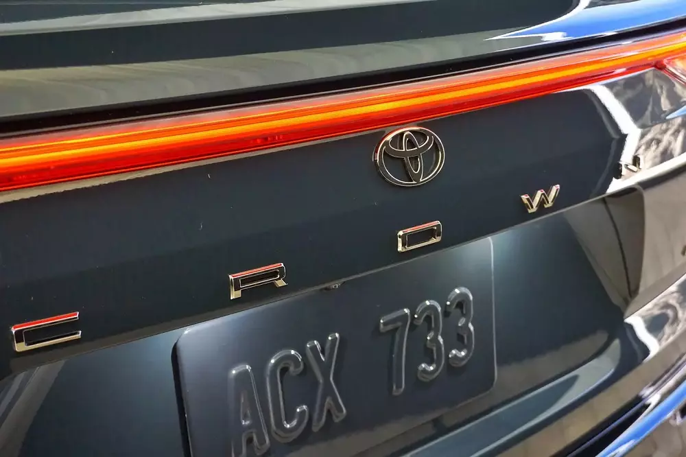 The Crown Signia has only the Toyota logo, no Crown brand logo on the front of the car