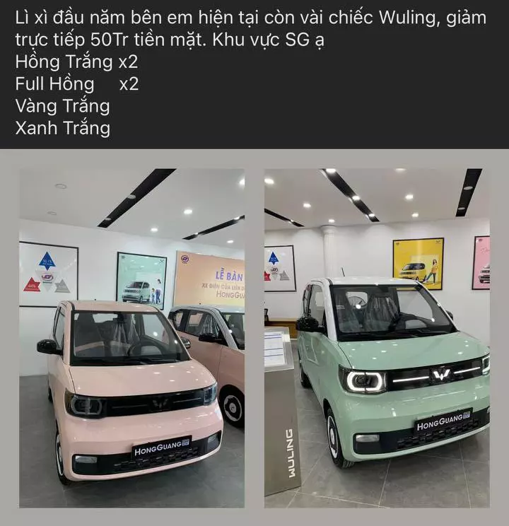 Ô tô rẻ nhất Việt Nam Wuling Hongguang Mini EV được đại lý giảm tiền mặt 50 triệu đồng