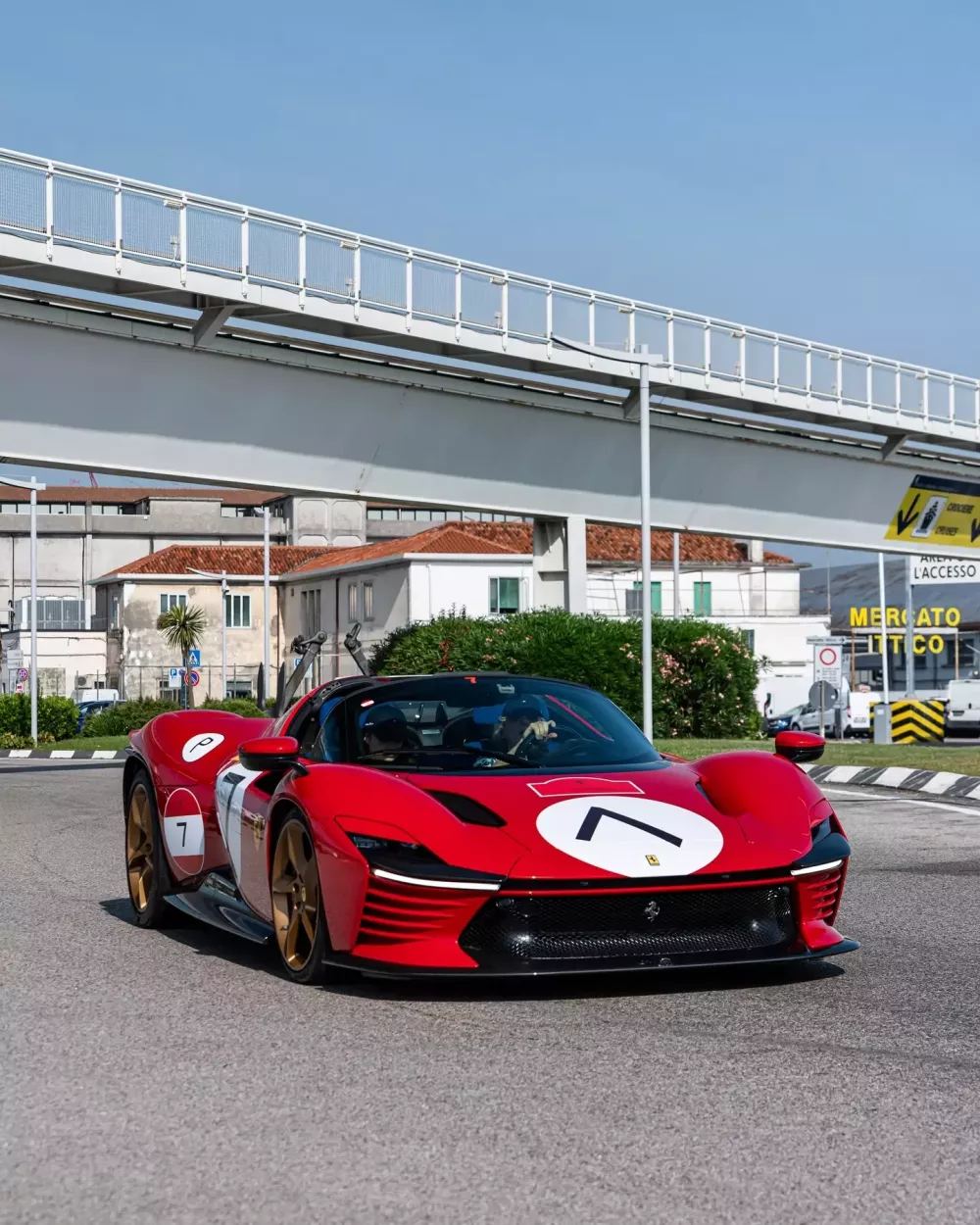 Ferrari cars lined up