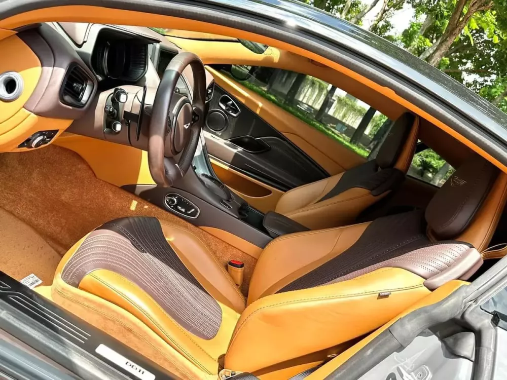 Interior details of the Aston Martin DB11 V8