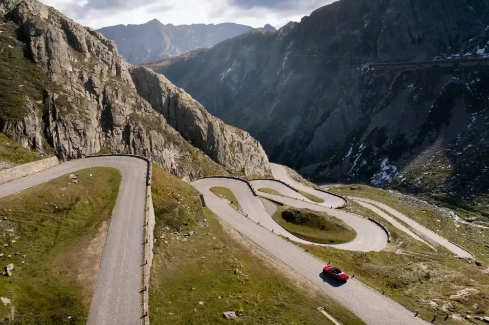 The Bentley Continental GT Speed on a bridge