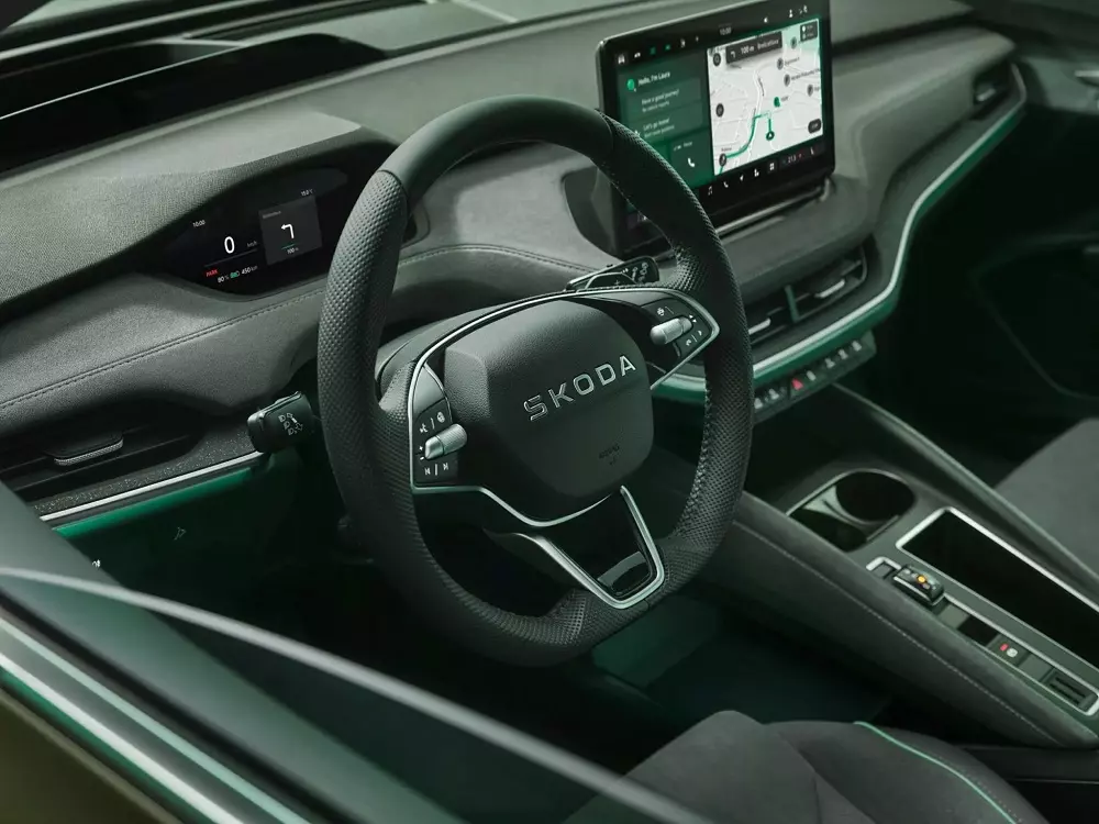 Cận cảnh vô lăng của Skoda Enyaq 2025 Cận cảnh vô lăng của Skoda Enyaq 2025