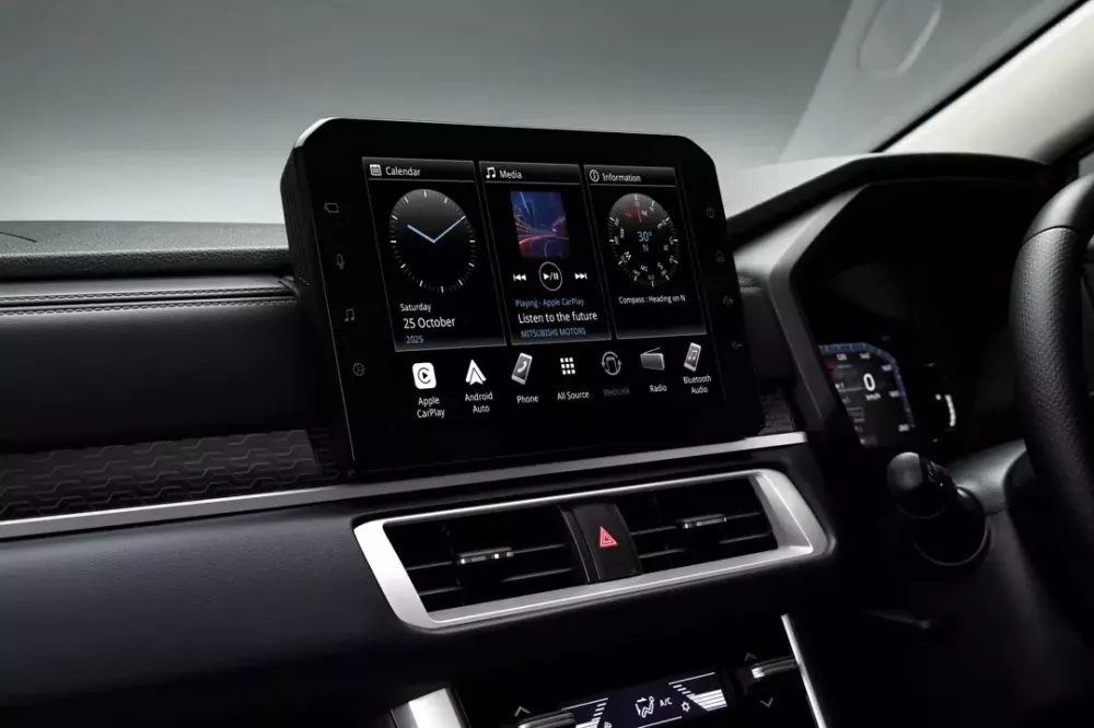 Màn hình thông tin giải trí 10 inch của Mitsubishi Xpander 2026 Màn hình thông tin giải trí 10 inch của Mitsubishi Xpander 2026