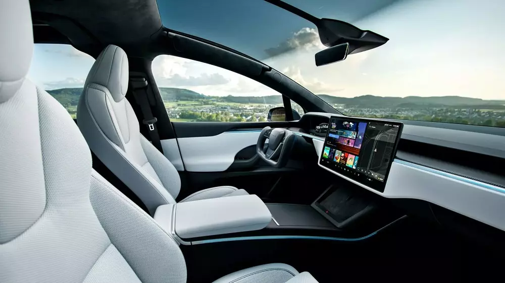 Khoang lái của Tesla Model X 2025 Khoang lái của Tesla Model X 2025