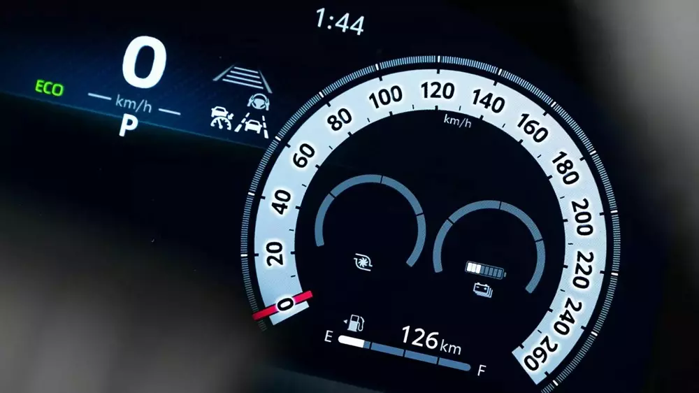 Bảng đồng hồ kỹ thuật số của Toyota Land Cruiser Hybrid 2025 Bảng đồng hồ kỹ thuật số của Toyota Land Cruiser Hybrid 2025
