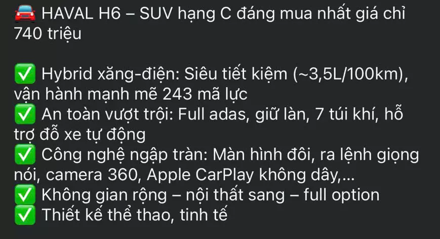 Haval H6 được đại lý giảm giá xuống chỉ còn 740 triệu đồng, rẻ hơn cả SUV cỡ B Haval H6 được đại lý giảm giá xuống chỉ còn 740 triệu đồng, rẻ hơn cả SUV cỡ B