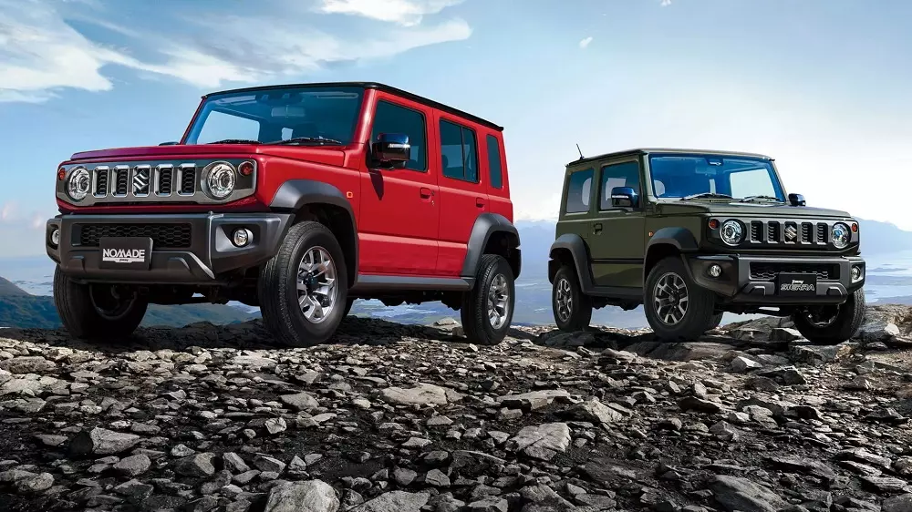 Suzuki Jimny Sierra dành cho thị trường quốc tế và Jimny Nomade 5 cửa. Suzuki Jimny Sierra dành cho thị trường quốc tế và Jimny Nomade 5 cửa.