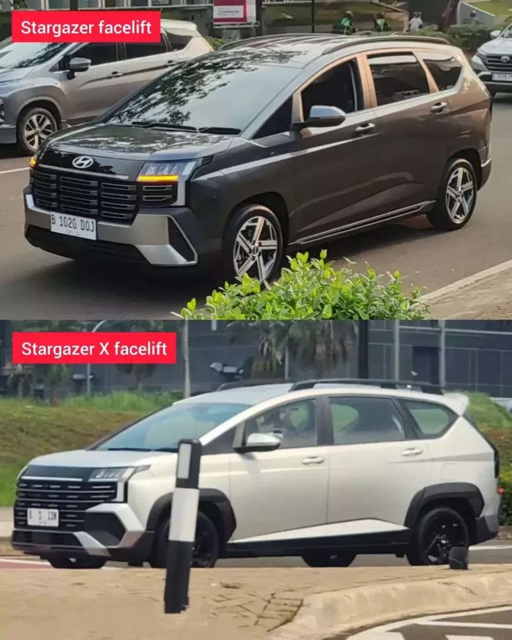 Hyundai Stargazer 2026 bản thường (trên) và Stargazer X (dưới) Hyundai Stargazer 2026 bản thường (trên) và Stargazer X (dưới)
