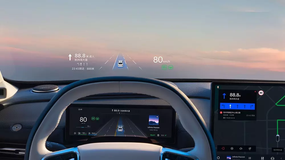 Màn hình HUD của Geely Galaxy A7 Màn hình HUD của Geely Galaxy A7