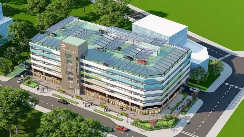 Phối cảnh nhà để xe ô tô điện GreenHub tại khu đô thị Ocean Park 1. Phối cảnh nhà để xe ô tô điện GreenHub tại khu đô thị Ocean Park 1.