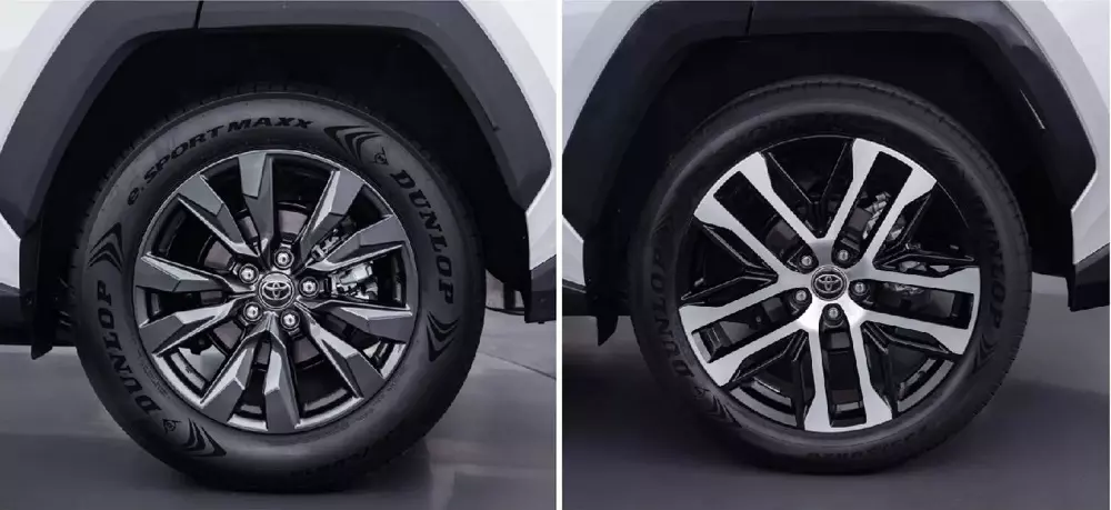 2 loại mâm của Toyota Wildlander 2026 2 loại mâm của Toyota Wildlander 2026