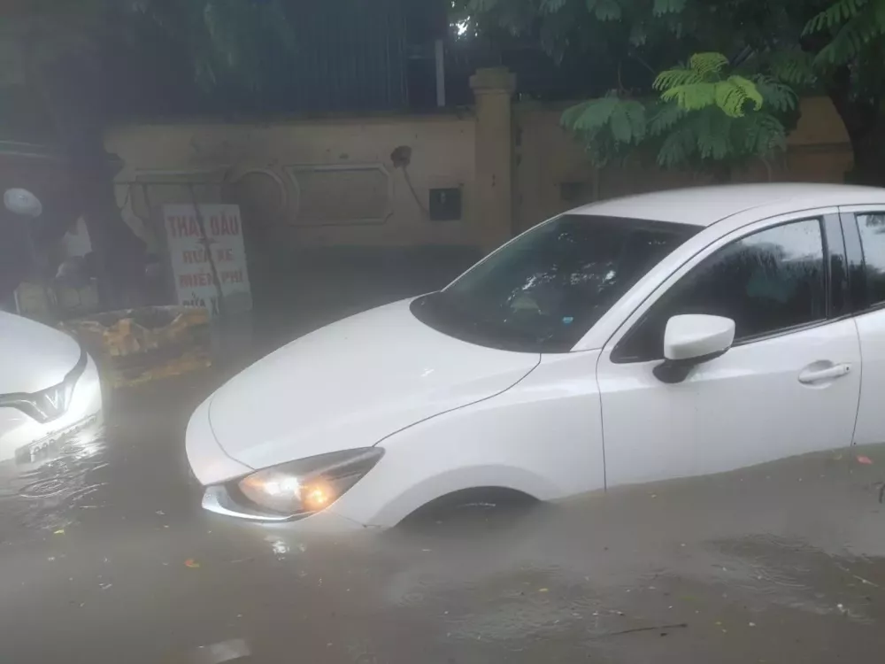 Khu vực An Khánh bị ngập sâu Khu vực An Khánh bị ngập sâu
