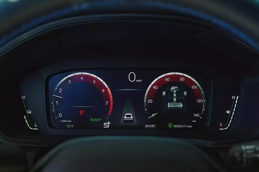 Bảng đồng hồ kỹ thuật số của Honda Prelude 2026 Bảng đồng hồ kỹ thuật số của Honda Prelude 2026