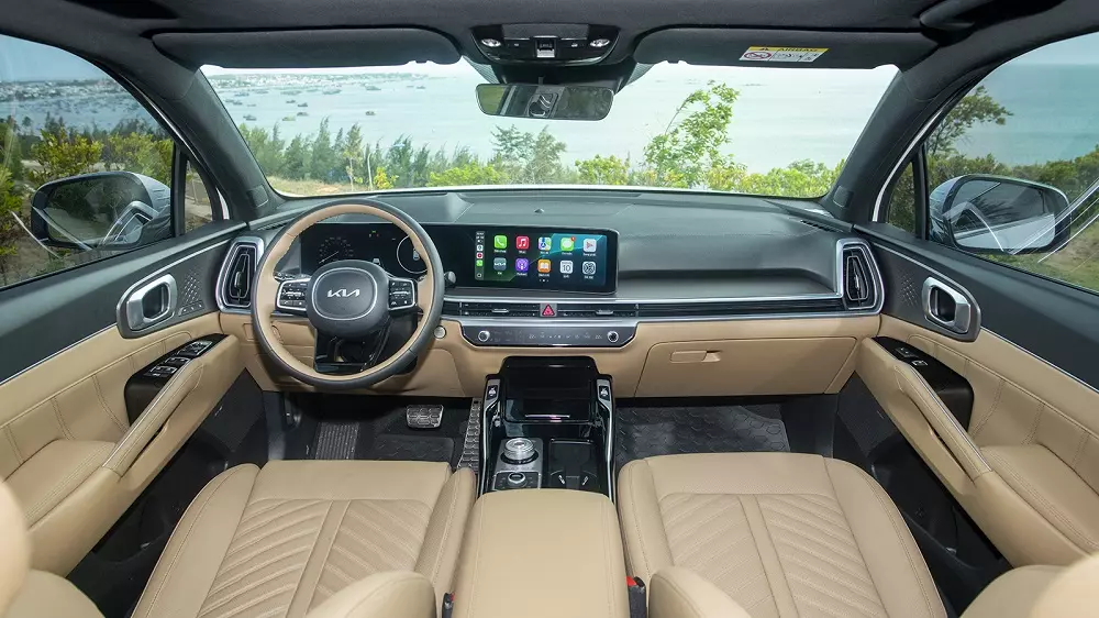 Khoang lái tiện nghi của Kia Sorento 2025 Khoang lái tiện nghi của Kia Sorento 2025