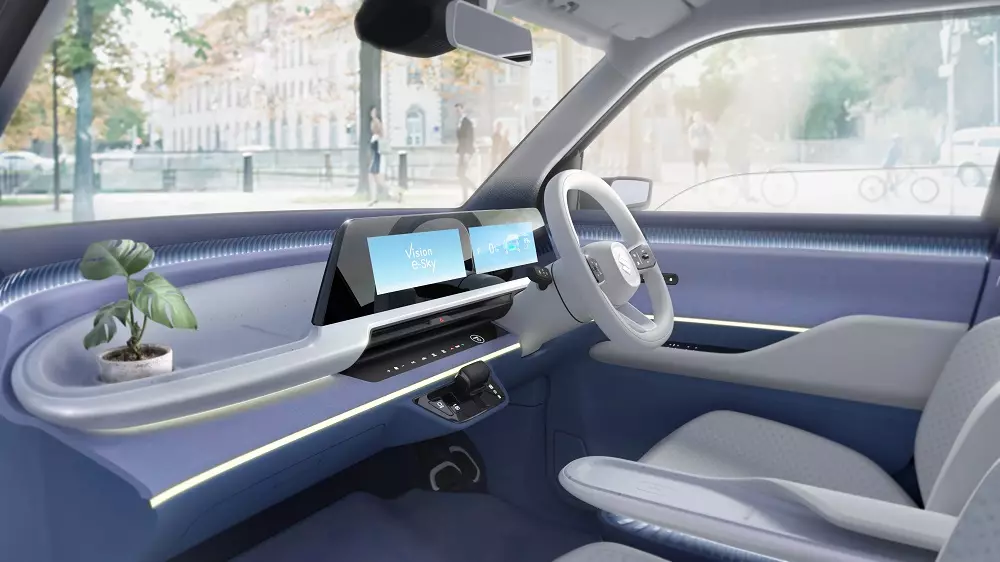 Cần số của Suzuki Vision e-Sky nằm ngay dưới mặt táp-lô Cần số của Suzuki Vision e-Sky nằm ngay dưới mặt táp-lô
